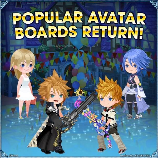KINGDOM HEARTS Union χ [CROSS] Popular Avatar Boards Return