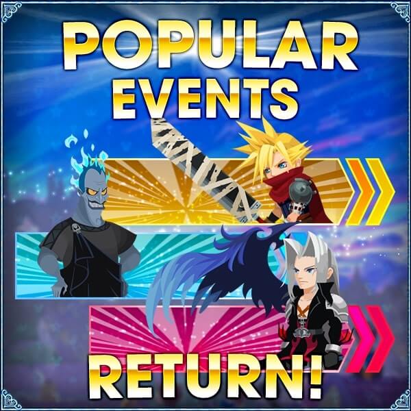 KINGDOM HEARTS Union χ [CROSS] Popular Events Return